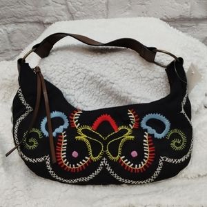 NWT Old Navy Y2K Cotton Bohemian Small Shoulder Canvas Bag